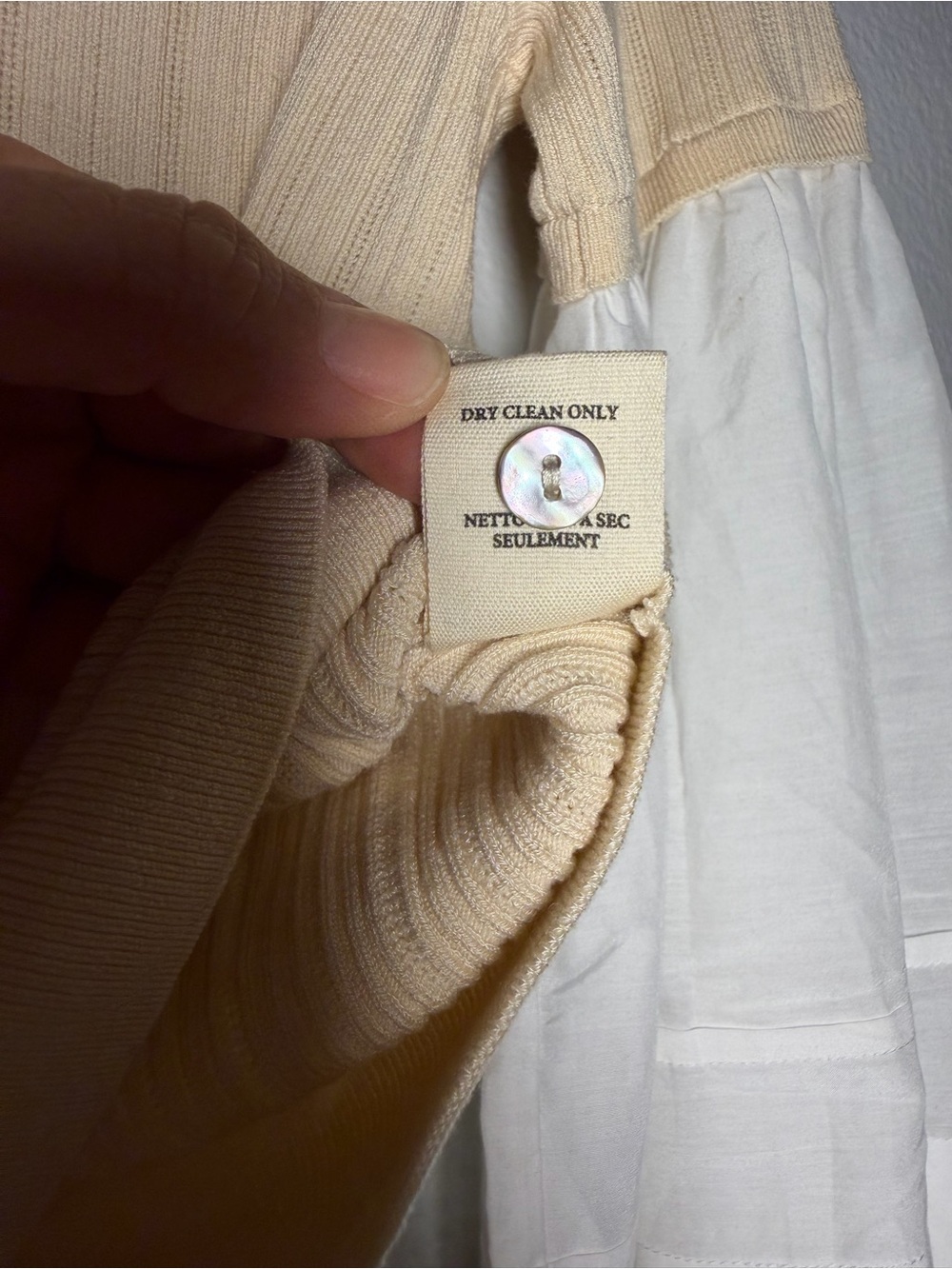 Ulla Johnson Beige Ribbed Button-Front Cardigan - Picture 4 of 8